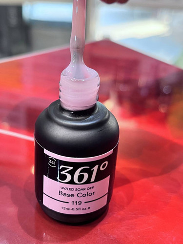 لاکژل بیس 15میل برند 361درجه شماره 119