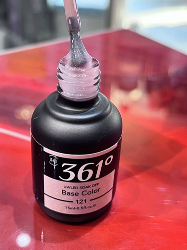 لاکژل بیس 15میل برند 361درجه شماره 121 شایندار